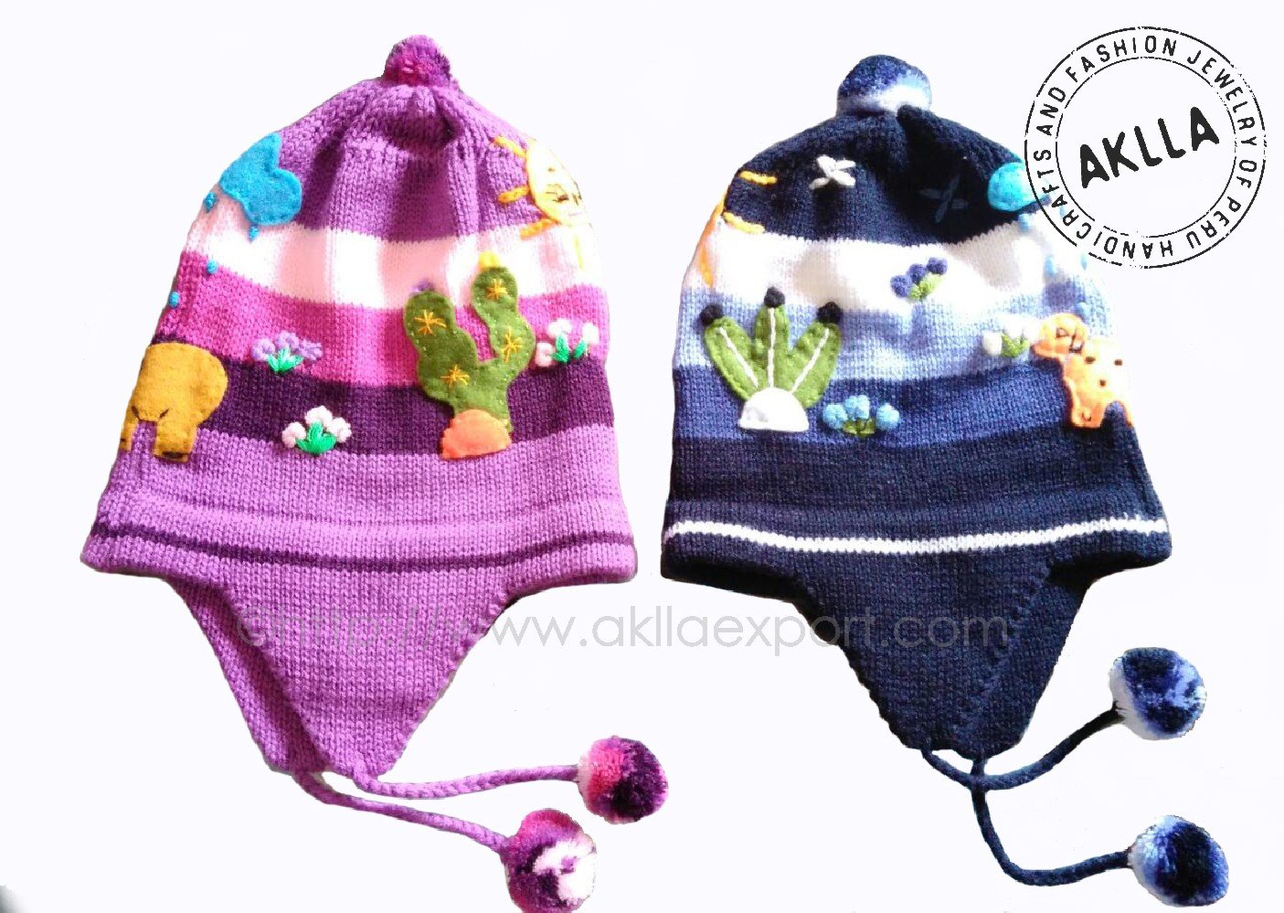 embroidered wool hat